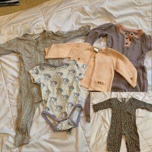6-piece Organic baby bundle! Huxbaby, Monica+Andy, Blabla Kids, Finn + Emma 6-12